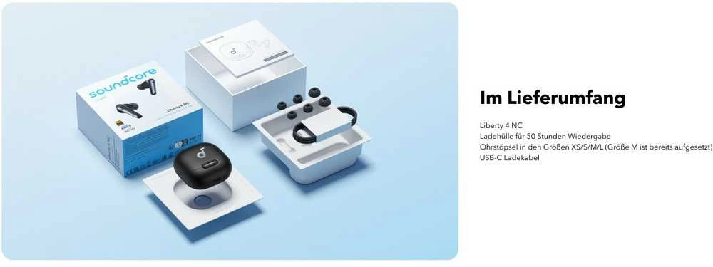 Belaidės ausinės Anker Soundcore Liberty 4 NC, Juodos