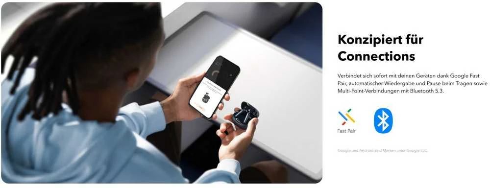 Belaidės ausinės Anker Soundcore Liberty 4 NC, Juodos