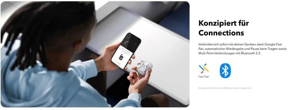 Belaidės ausinės Anker Soundcore Liberty 4 NC, Baltos