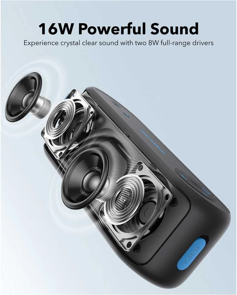 Nešiojama kolonėlė Anker Soundcore Select 3, Juodos spalvos