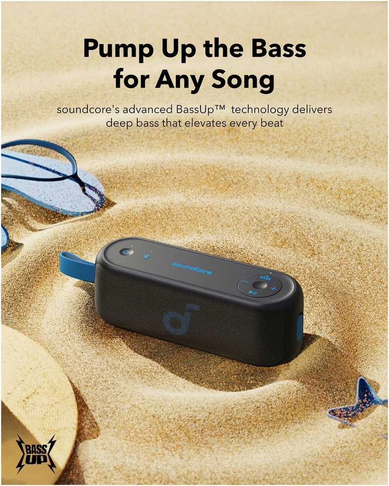 Nešiojama kolonėlė Anker Soundcore Select 3, Juodos spalvos