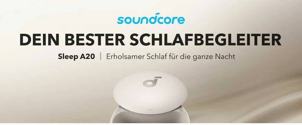 Ausinės Anker Soundcore Sleep A20, Baltos spalvos