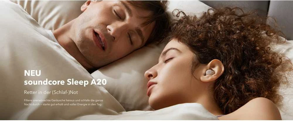 Ausinės Anker Soundcore Sleep A20, Baltos spalvos