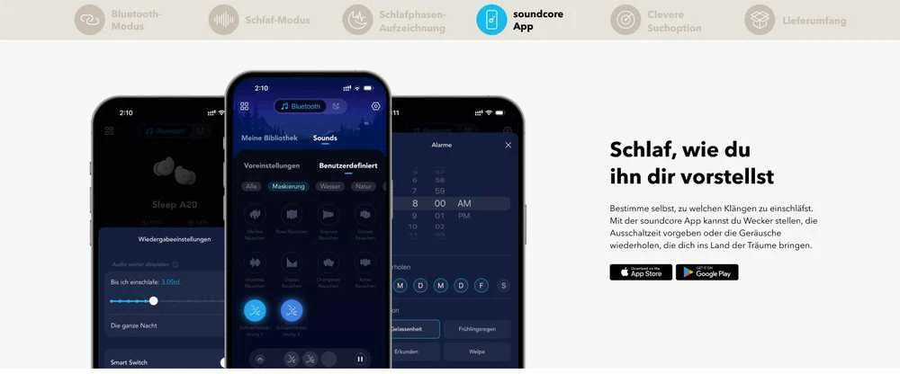 Ausinės Anker Soundcore Sleep A20, Baltos spalvos