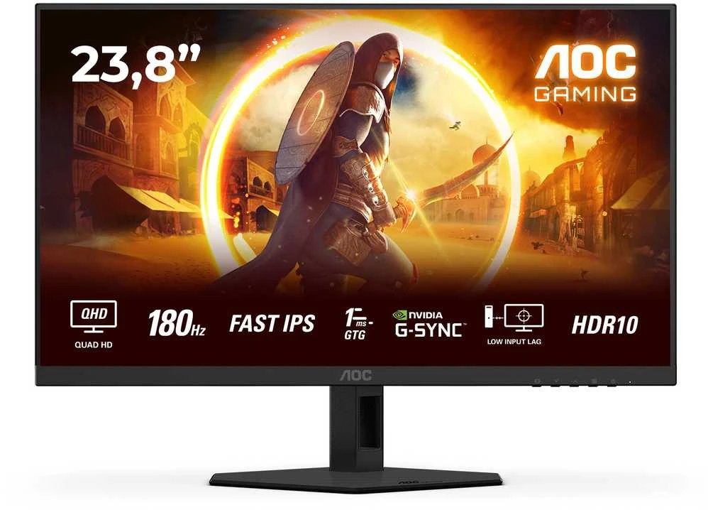 AOC Q24G4RE 23,8 colio greitas IPS QHD 180 Hz 300 cd/m2 1 ms HDMI2.0 DP1.4