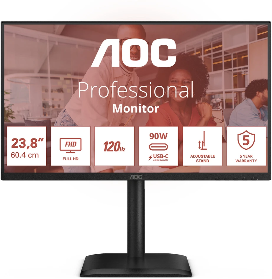 Monitorius AOC 24E4CV - 120Hz | Full HD | IPS | 23.8"