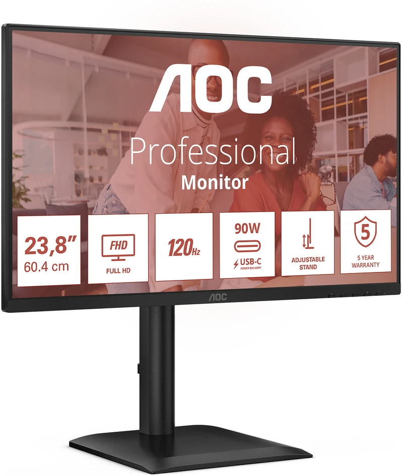 Monitorius AOC 24E4CV - 120Hz | Full HD | IPS | 23.8"