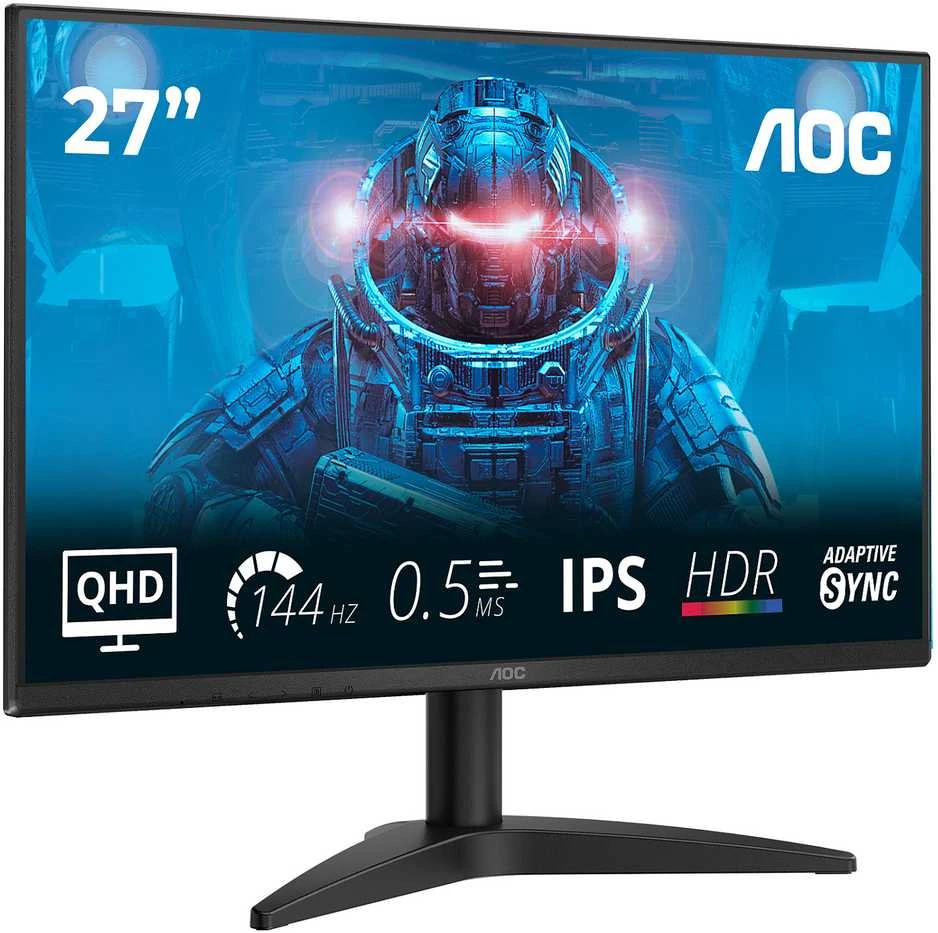 Monitorius AOC | Q27B36X | 27 " | IPS | QHD | 16:9 | 144 Hz | 4 ms | 2560 x 1440 pikselių | 300 cd/m² | HDMI jungtys quantity 1 | Juodas