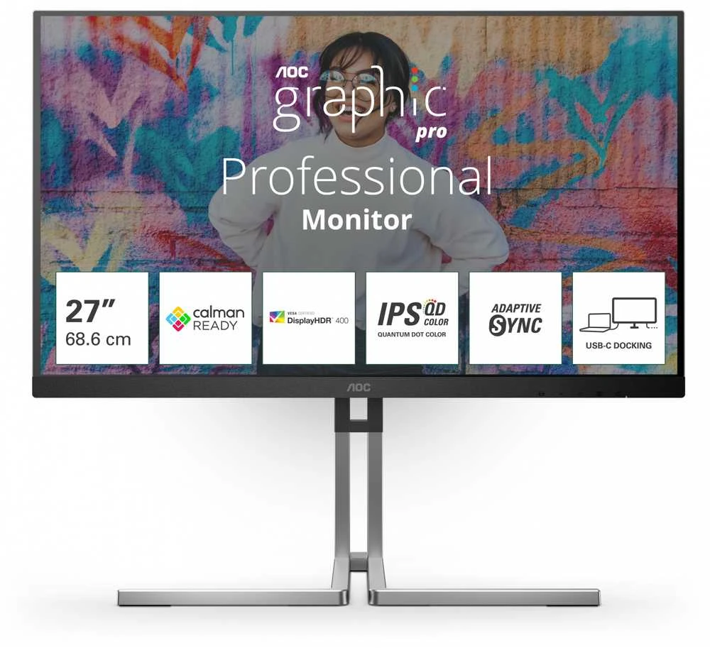 Monitorius AOC Q27U3CV 27 colių IPS QD WLED WQHD 75 Hz HDMI