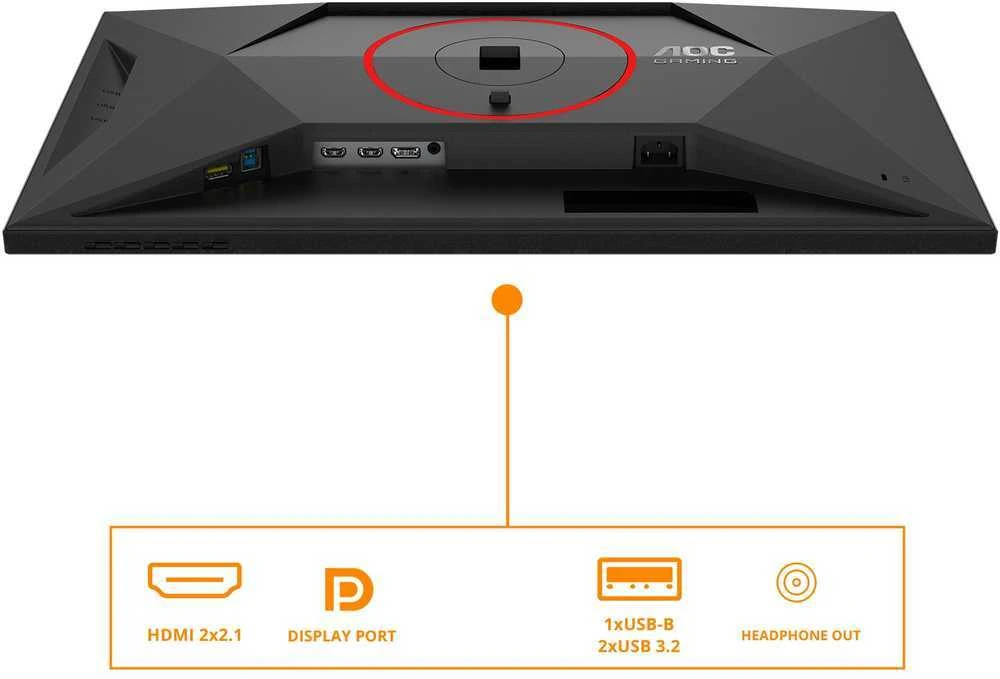 Žaidimų monitorius AOC U27G4R, 27" 4K UHD (3840x2160) Fast IPS Mini LED, 160Hz, 1ms, DisplayHDR 1000, PiP/PbP