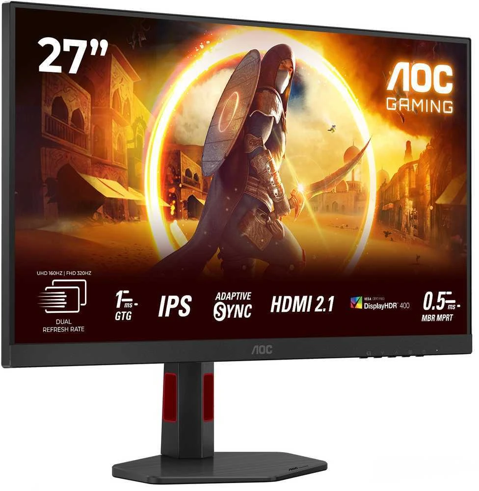 Žaidimų monitorius AOC U27G4R, 27" 4K UHD (3840x2160) Fast IPS Mini LED, 160Hz, 1ms, DisplayHDR 1000, PiP/PbP