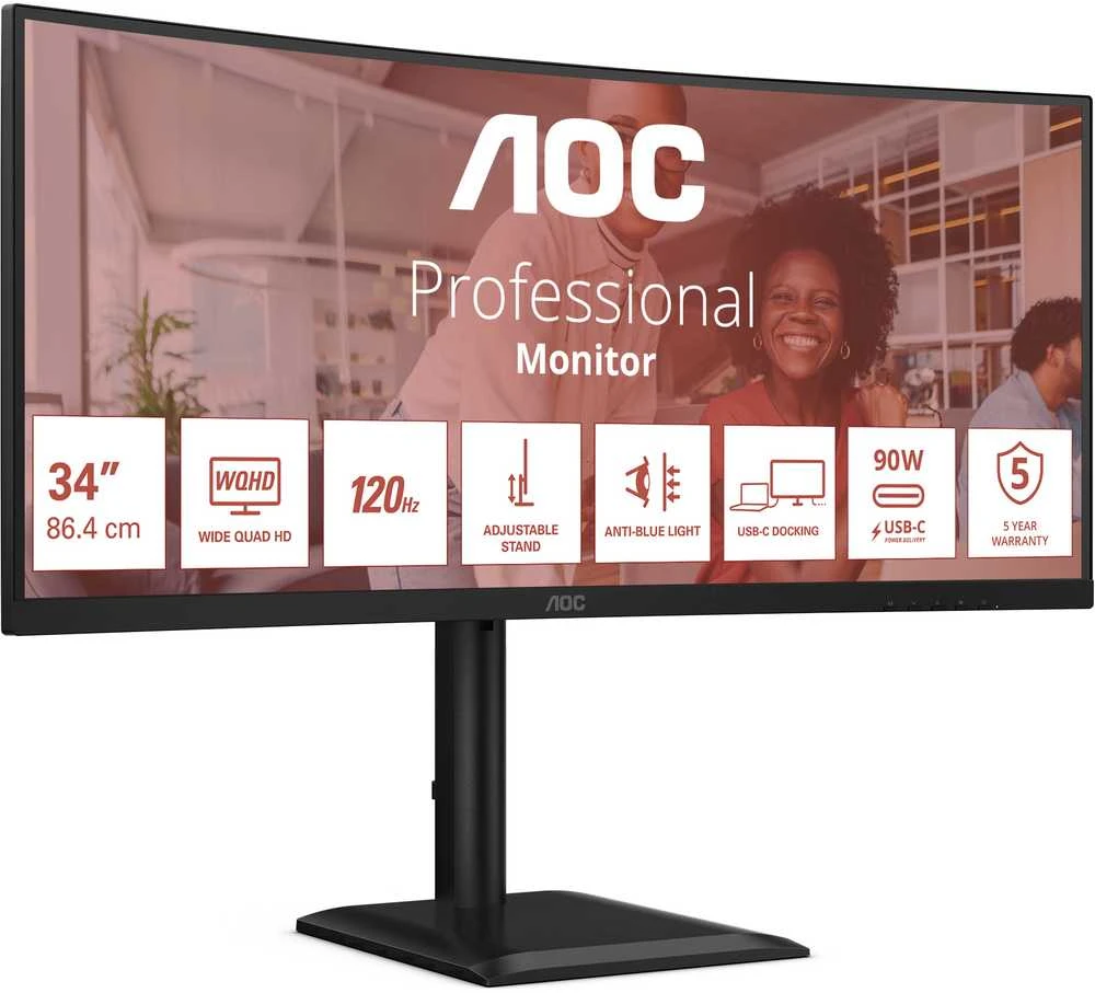 Monitorius AOC CU34E4CV | 120Hz | UWQHD | VA | 34''