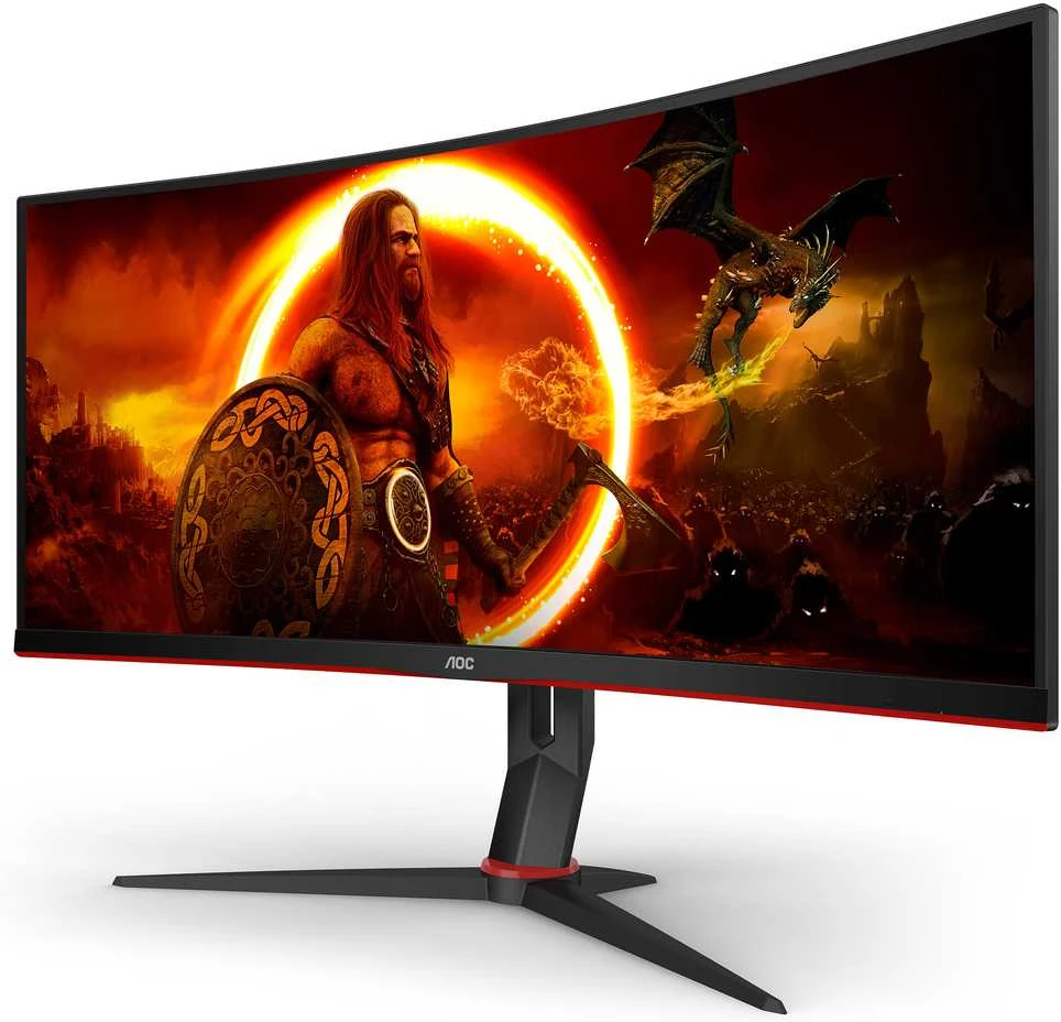 Žaidimų monitorius AOC CU34G2XP/BK, 34", WQHD Curved /3440 x 1440, VA, 180 Hz, 1 ms/ FreeSync Prem/HDR400
