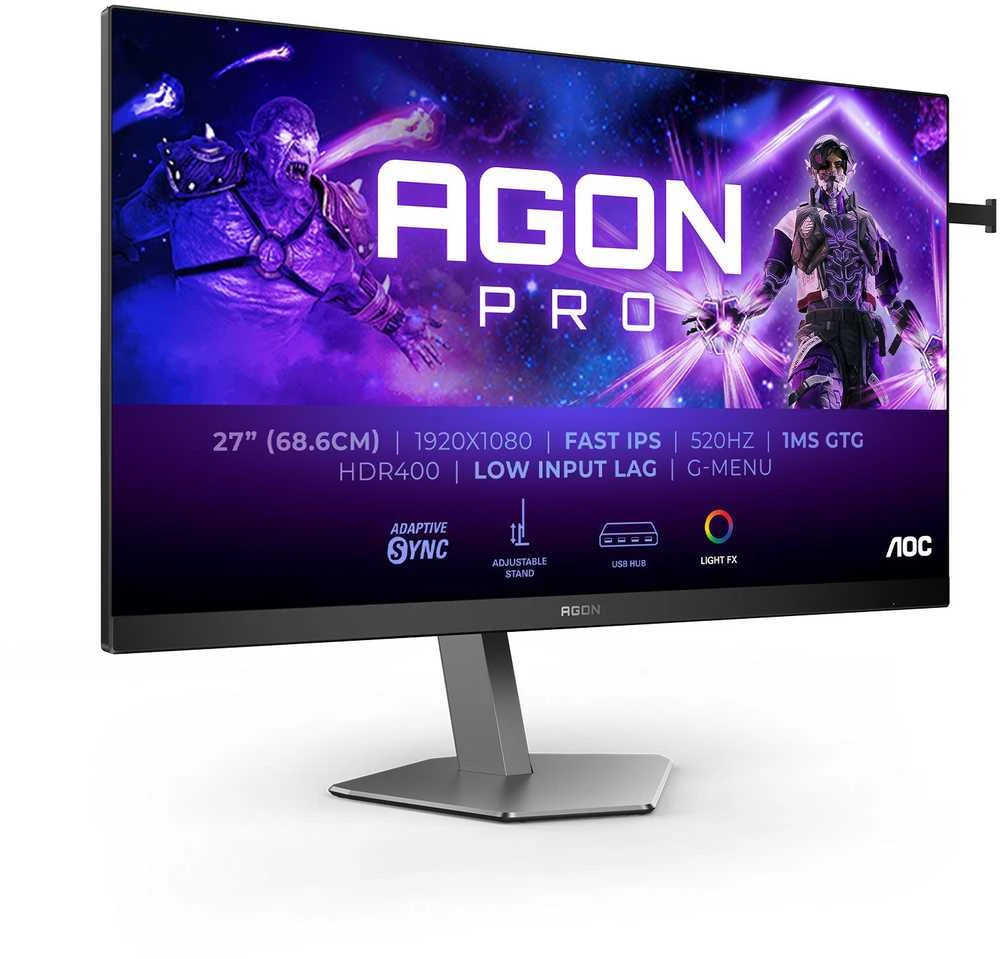 Monitorius AOC AGON PRO AG276FK - 520Hz | Full HD | 27'' | Fast IPS | 0,5ms