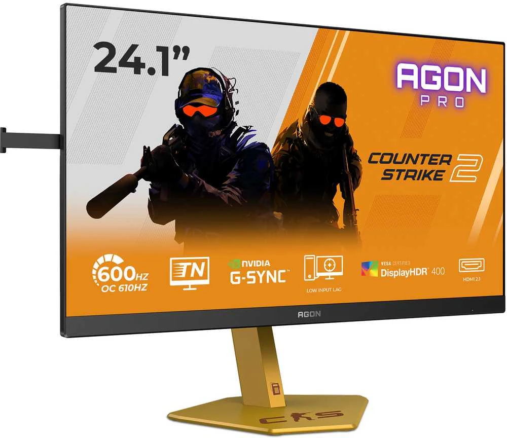 Monitorius AOC AGON PRO CS24A - 600 Hz | „Full HD“ | Itin greitas TN eSportas | 0,3 ms | 24"