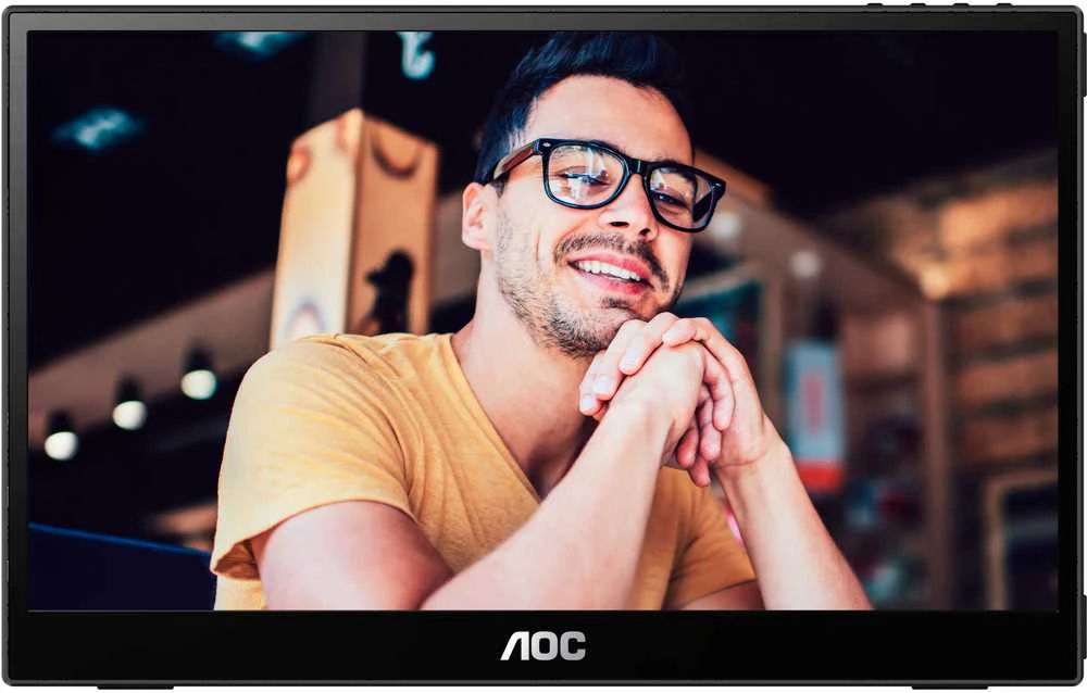 AOC 16T3EA 15.6" IPS 1920x1080 Monitorius 4ms 16.9 USB Juodas/Pilkas