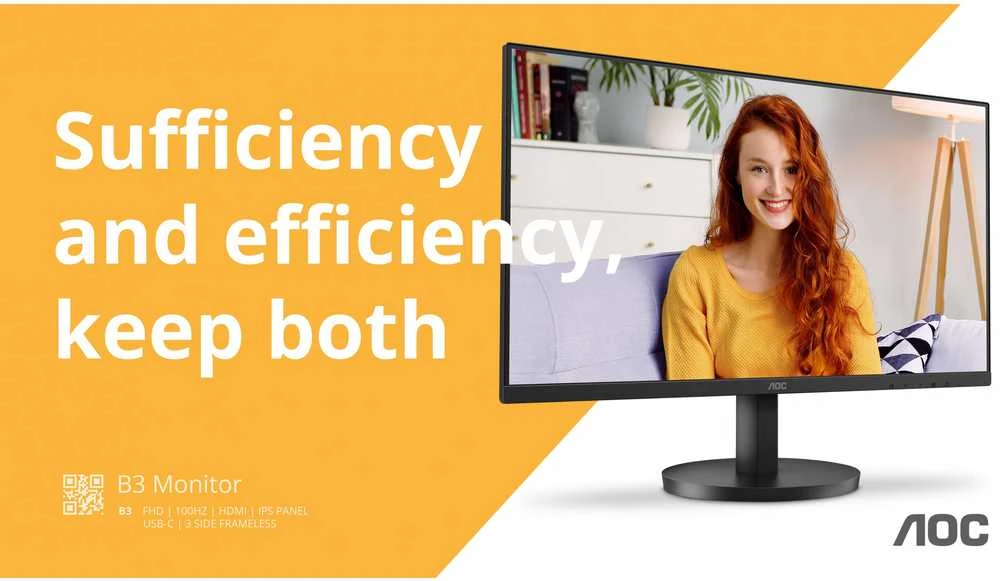 Monitorius AOC U27B3M, 27", VA, 3840 x 2160, 60 Hz, 4 ms