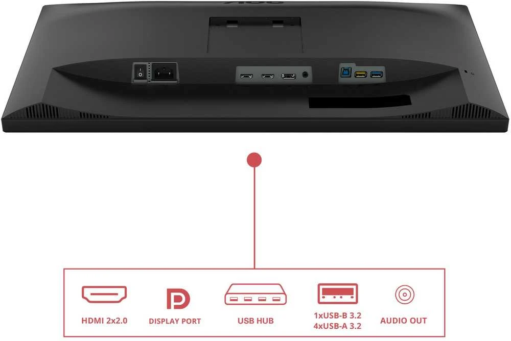 AOC U27E3UF 27inch IPS 3840x2160 Monitorius 4ms 16:9 2xHDMI DP USB Juodas