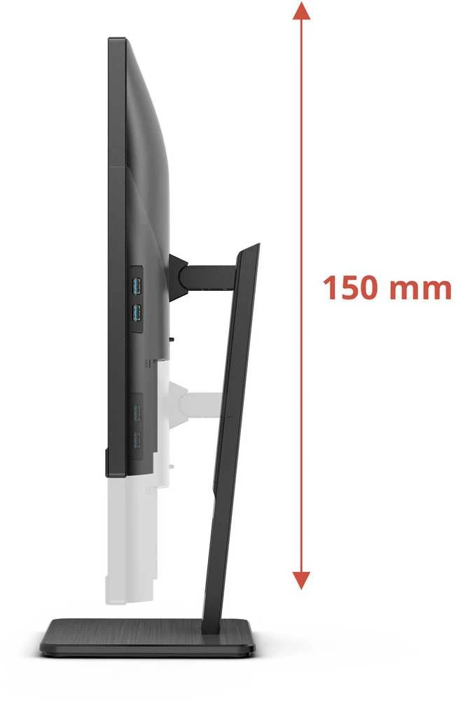 AOC U27E3UF 27inch IPS 3840x2160 Monitorius 4ms 16:9 2xHDMI DP USB Juodas