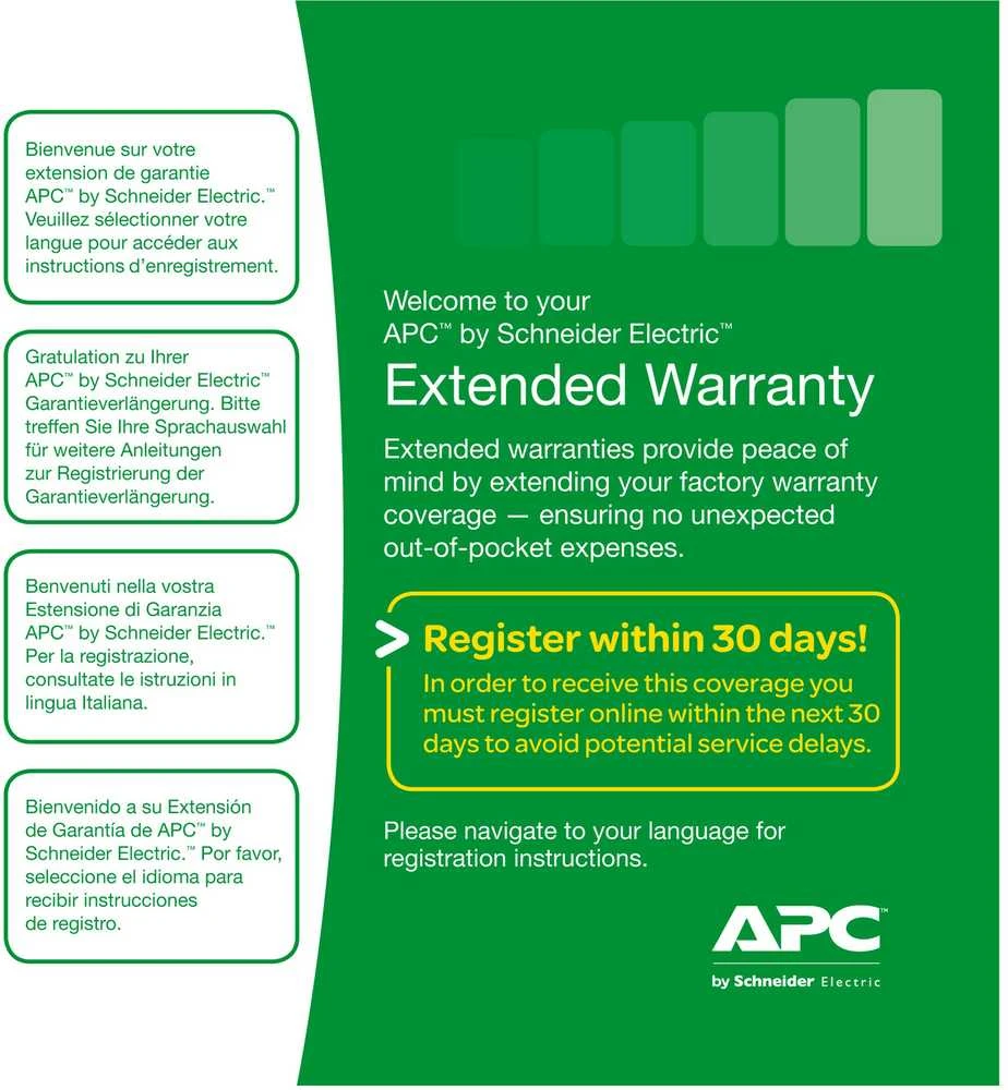 Apc Service Pack 3 metų Garantija pratęsimas (perkant naujus produktus)