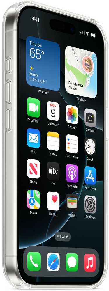 Apple iPhone 16 Pro skaidrus dėklas su MagSafe