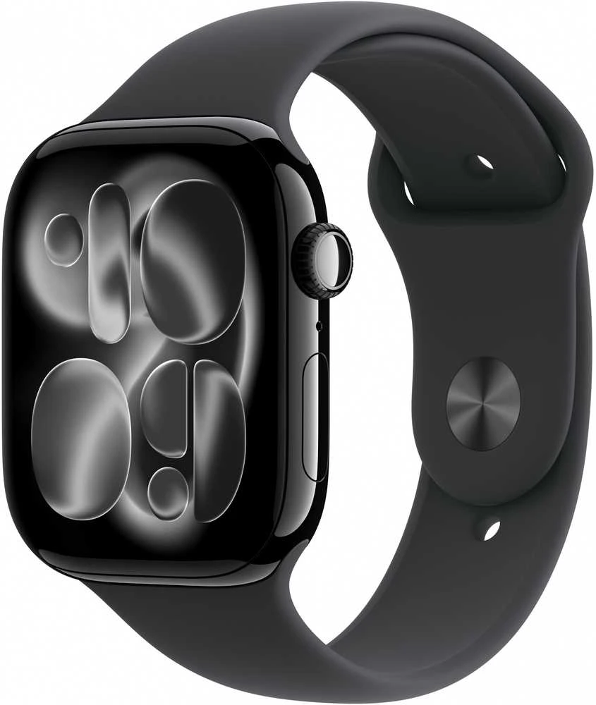 Išmanusis laikrodis Apple Watch Series 11 (2025) GPS 46mm Jet Juodas Aliuminio Case with Sport Band M/L - Juodas