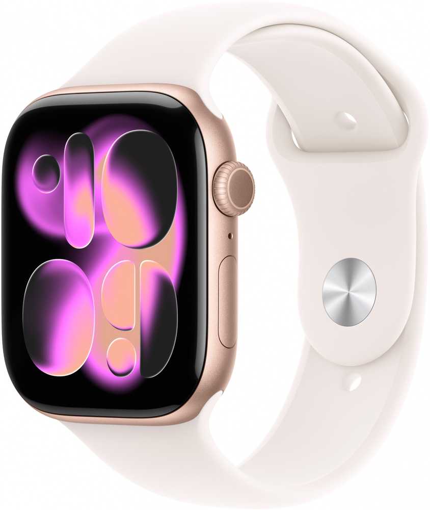 Išmanusis laikrodis Apple Watch 11 GPS + Cellular 46mm Rose Gold Alu Sport Band M/L Rožinė (MFCJ4ZR/A)