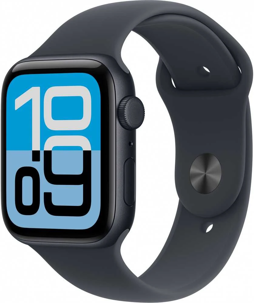 Išmanusis laikrodis Apple Watch SE 3 GPS + Cellular 44mm Midnight aliuminio korpusas su Midnight sportine apyranke - M/L
