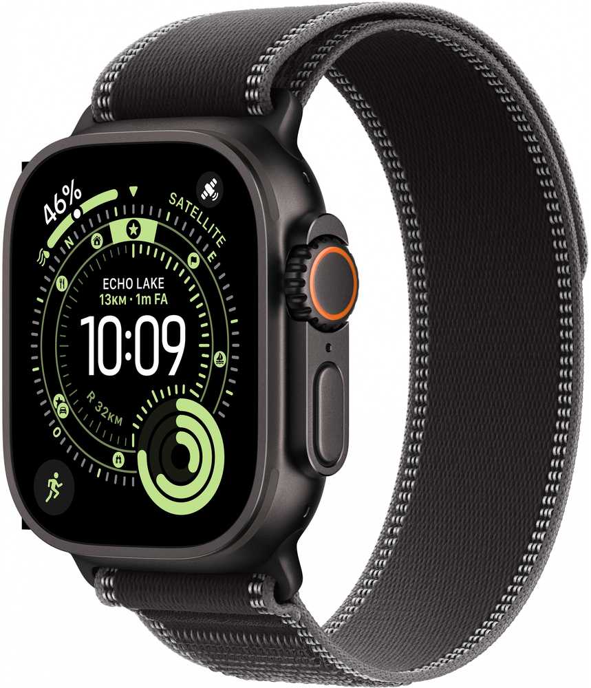 Išmanusis laikrodis Apple Watch Ultra 3 (2025) 5G 49mm Juodas Titanium Case with Trail Loop M/L – Juodas/Charcoal