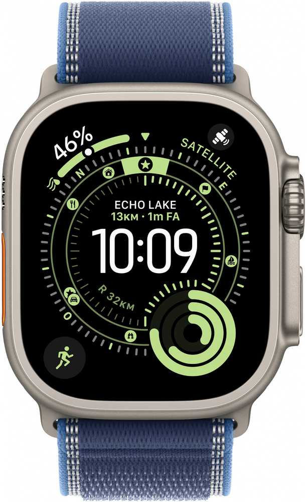 Išmanusis laikrodis Apple Watch Ultra 3 (2025) 5G 49mm Natural Titanium Case with Trail Loop S/M - Mėlyna/Bright Mėlyna