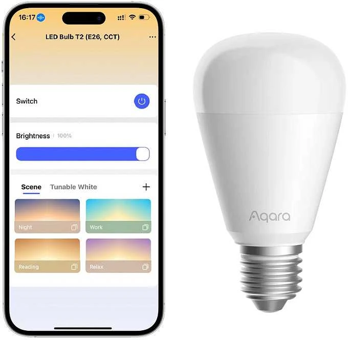 AQARA T2 CCT LED lempa (LB-L02E) Zigbee, Thread, Bluetooth
