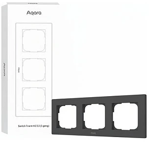 Aqara Jungiklio rėmelis H2 EU (3 kontaktų) pilkas | H2 jungiklio rėmelis | trigubas