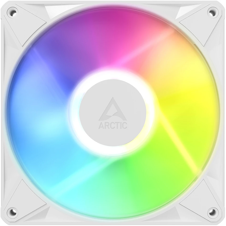 Arctic Cooling ARCTIC BioniX P14 A-RGB (balta) 140 mm PWM ventiliatorius su grandinine jungtimi, ventiliatorius, 14 cm, 400 RPM, 2500 RPM, 186 m³/h, balta