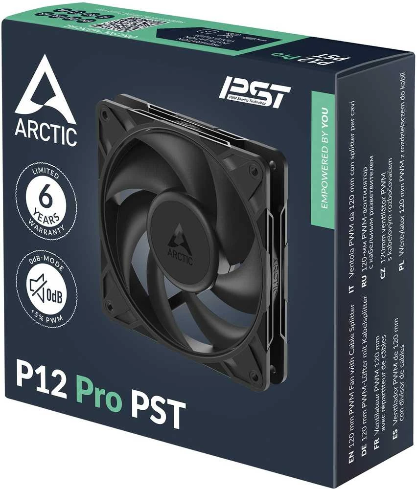 Artic Artic Cooling ARCTIC P12 PRO PWM PST korpuso ventiliatorius, 4-pin, 120mm, juodas