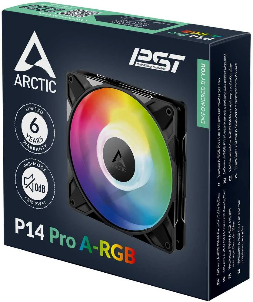 ARCTIC P14 Pro A-RGB PWM korpuso ventiliatorius – 140mm, juodos spalvos