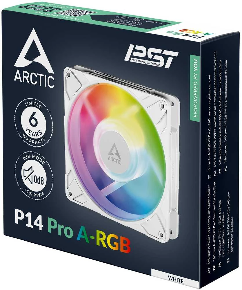 ARCTIC P14 Pro A-RGB PWM Fan – 140mm, baltas