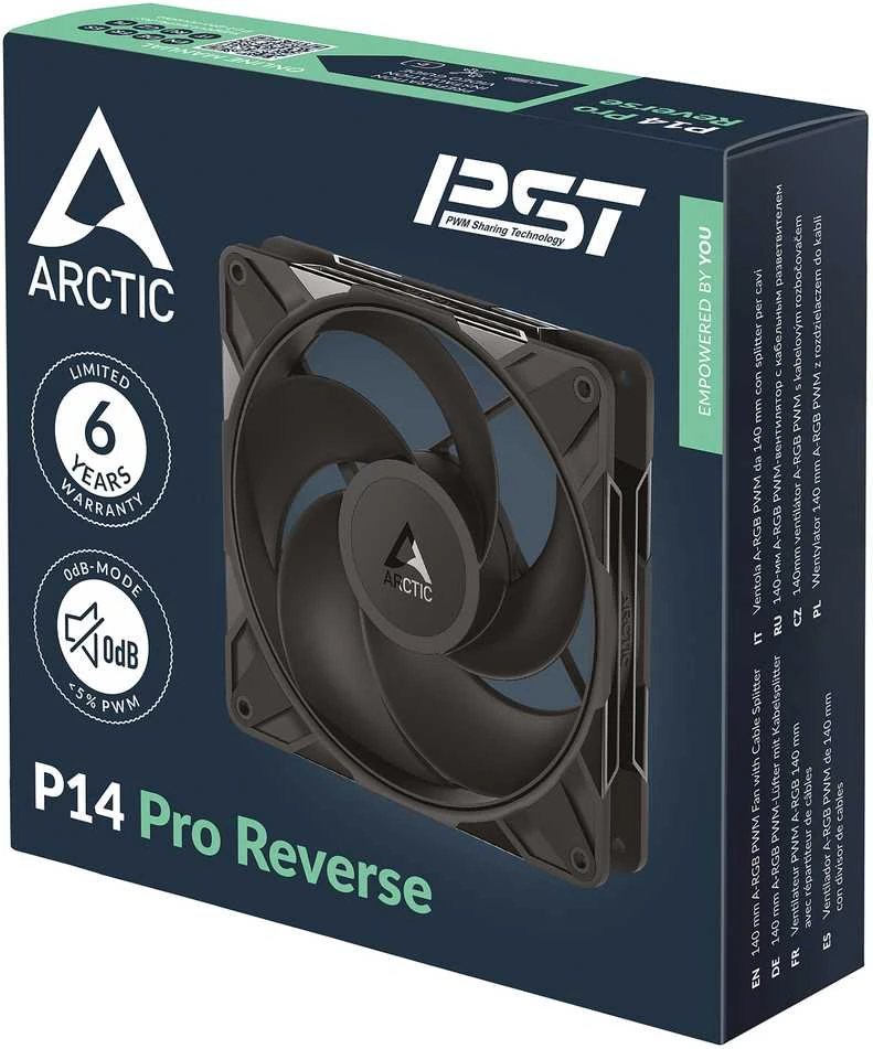 ARCTIC P14 PRO Reverse PWM PST korpuso ventiliatorius, 4-pin, 140mm