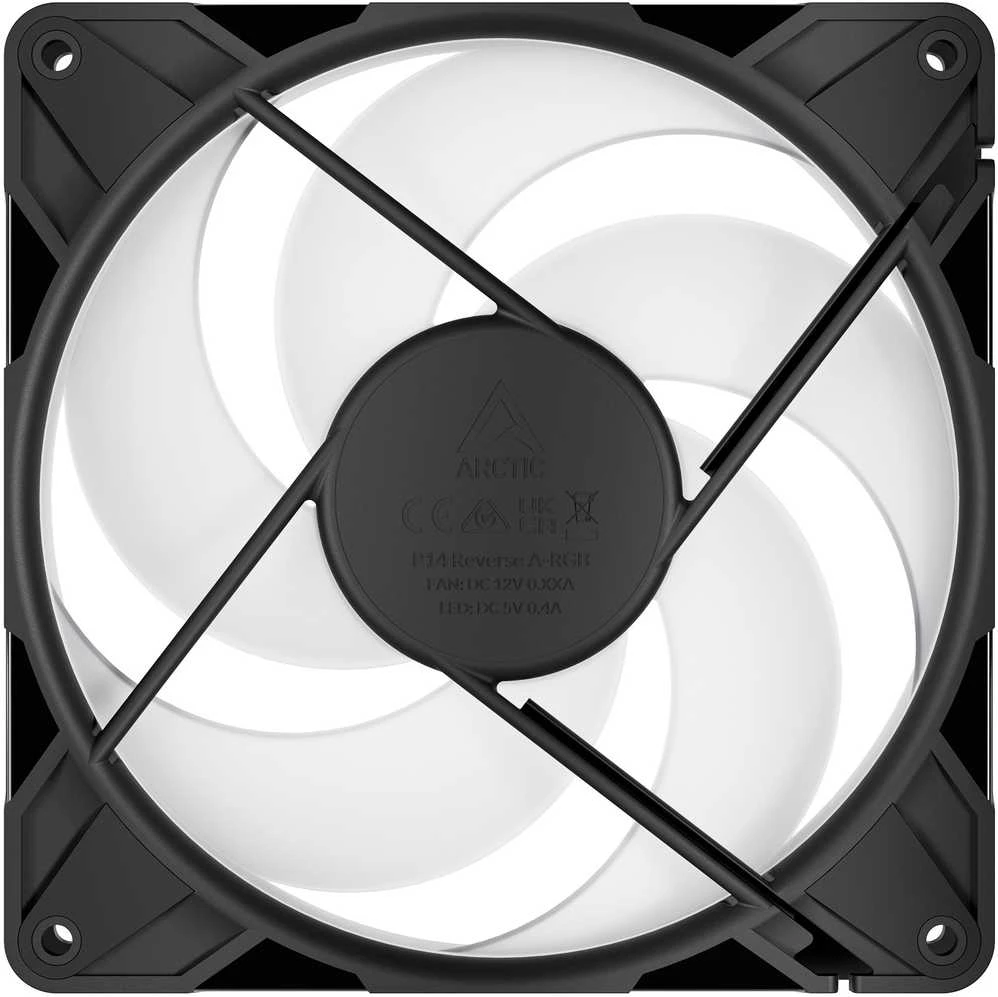 ARCTIC P14 Pro atvirkštinis A-RGB PWM ventiliatorius – 140 mm, baltas, 3 vnt. pakuotėje