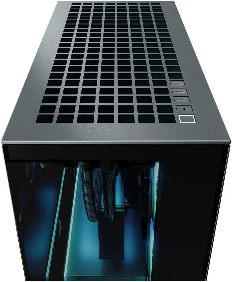 ARCTIC Xtender kompiuterio korpusas, Midi-Tower, E-ATX, RGB, Tempered Glass – includes vertical GPU mount & riser cable, juodos spalvos