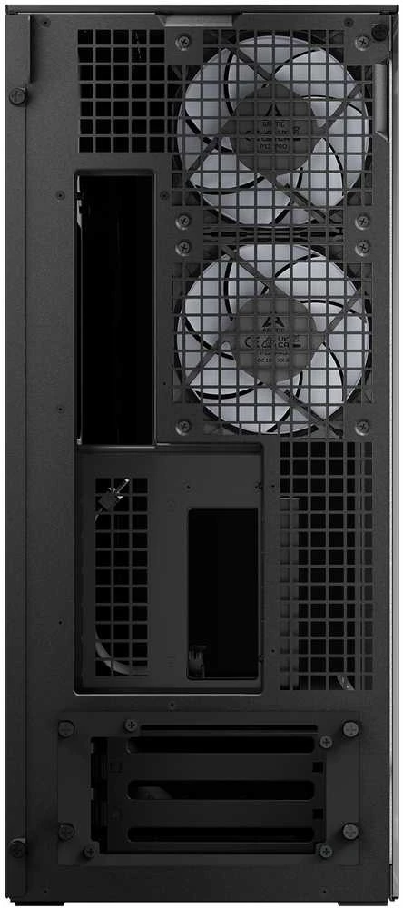 ARCTIC Xtender kompiuterio korpusas, Midi-Tower, E-ATX, RGB, Tempered Glass – includes vertical GPU mount & riser cable, juodos spalvos