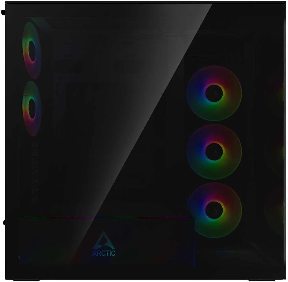 ARCTIC Xtender PC-kompiuterio korpusas, Midi-Tower, E-ATX, RGB, Tempered Glass – juodos spalvos