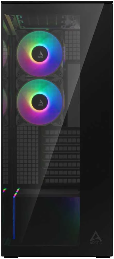 ARCTIC Xtender Mirror kompiuterio korpusas, Mid Tower, E-ATX, RGB, Tempered Glass – juodos spalvos, mirrored