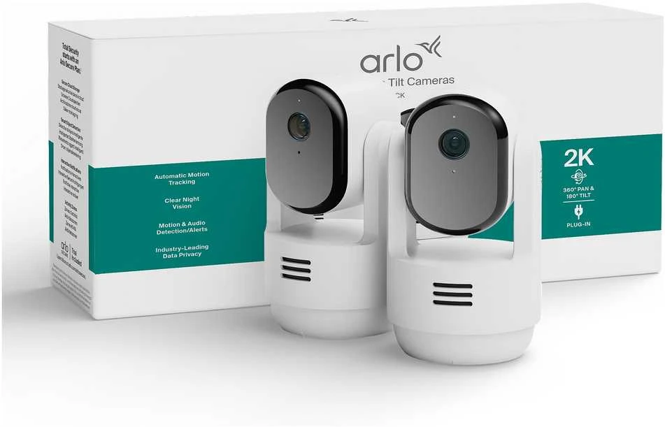 ARLO Essential 3 2K panoraminė, pakreipiama ir priartinama vidaus apsaugos kamera