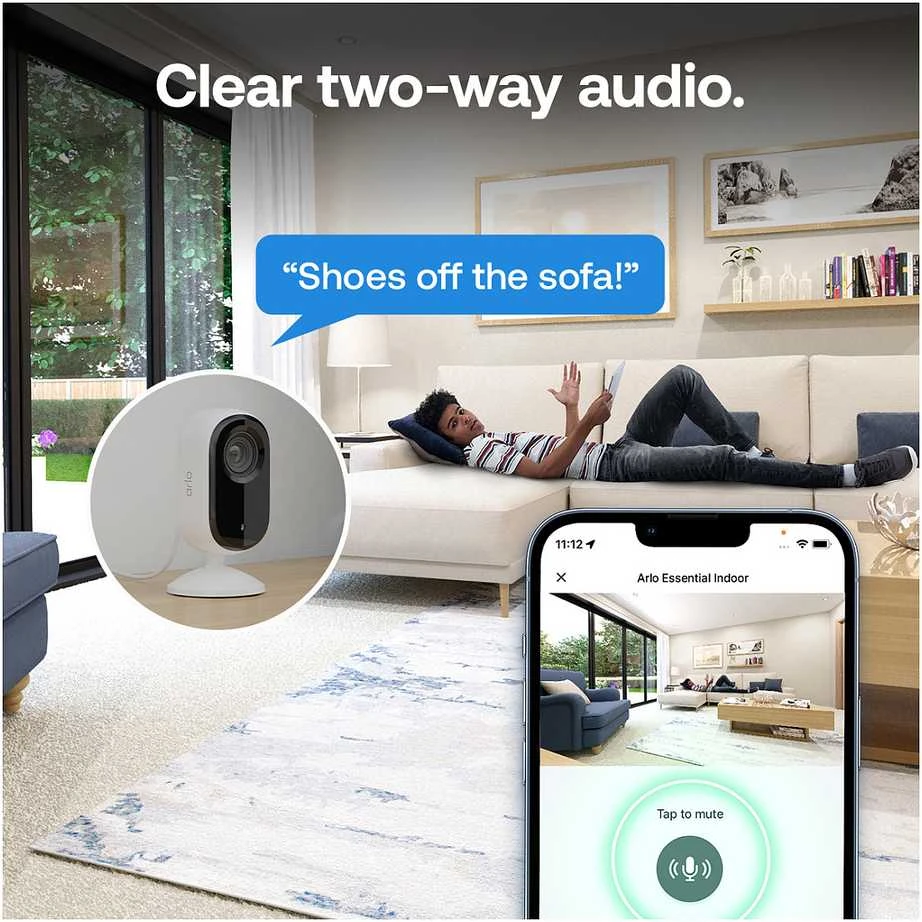 ARLO Essential 3 2K vidaus apsaugos kamera