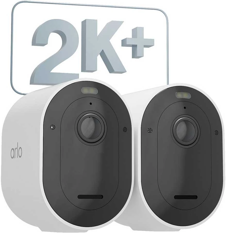 Kamera IP Arlo Arlo Pro 5 Spotlight, stebėjimo kamera (balta/juoda, 2 vnt. pakuotėje, WiFi, prožektorius, 2K raiška)