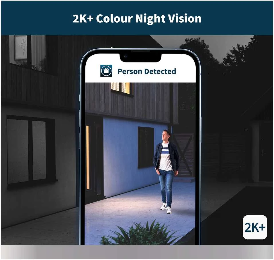 Kamera IP Arlo Arlo Pro 5 Spotlight, stebėjimo kamera (balta/juoda, 2 vnt. pakuotėje, WiFi, prožektorius, 2K raiška)