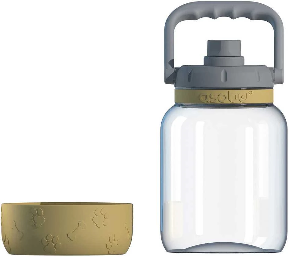 Gertuvė Asobu Asobu – „Barkely Bowl“ buteliukas, 1000 ml / 33 oz – garstyčių spalvos