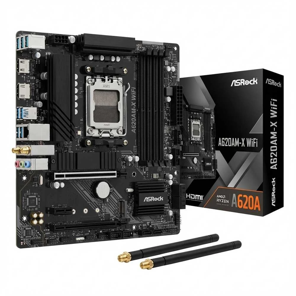 Pagrindinė plokštė Asrock A620AM-X WiFi AMD A620A Socket AM5 micro ATX