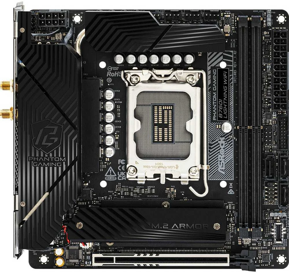 Pagrindinė plokštė ASRock B760I Lightning WiFi, Mini-ITX