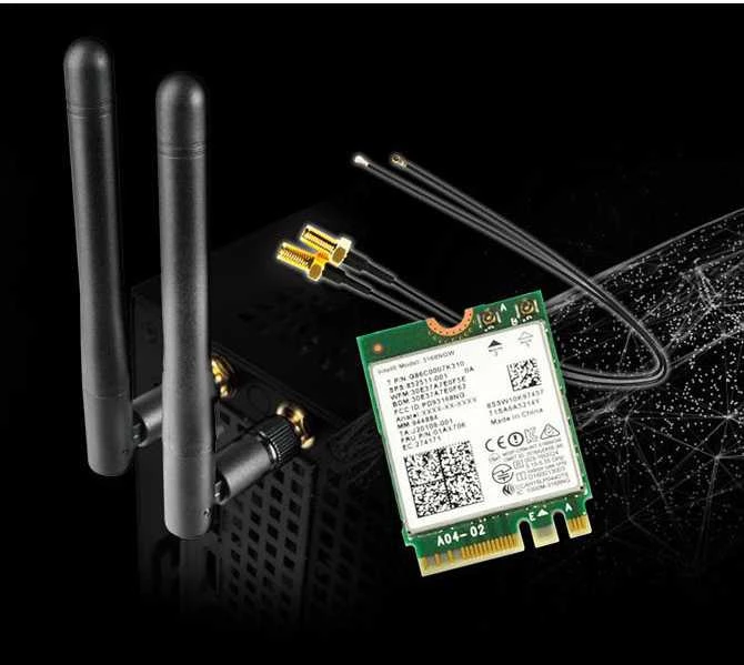 ASROCK DESKMINI WIFI KIT Barebone M.2 Socket 802.11a/b/g/n/ac Wi-Fi adapteris